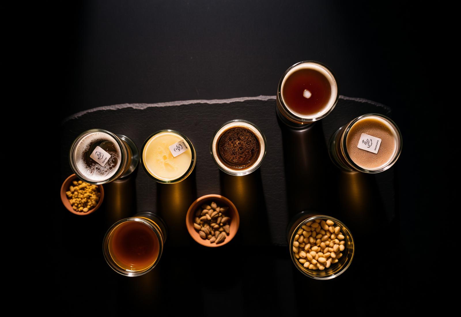 Plateau de dégustation de bières artisanales